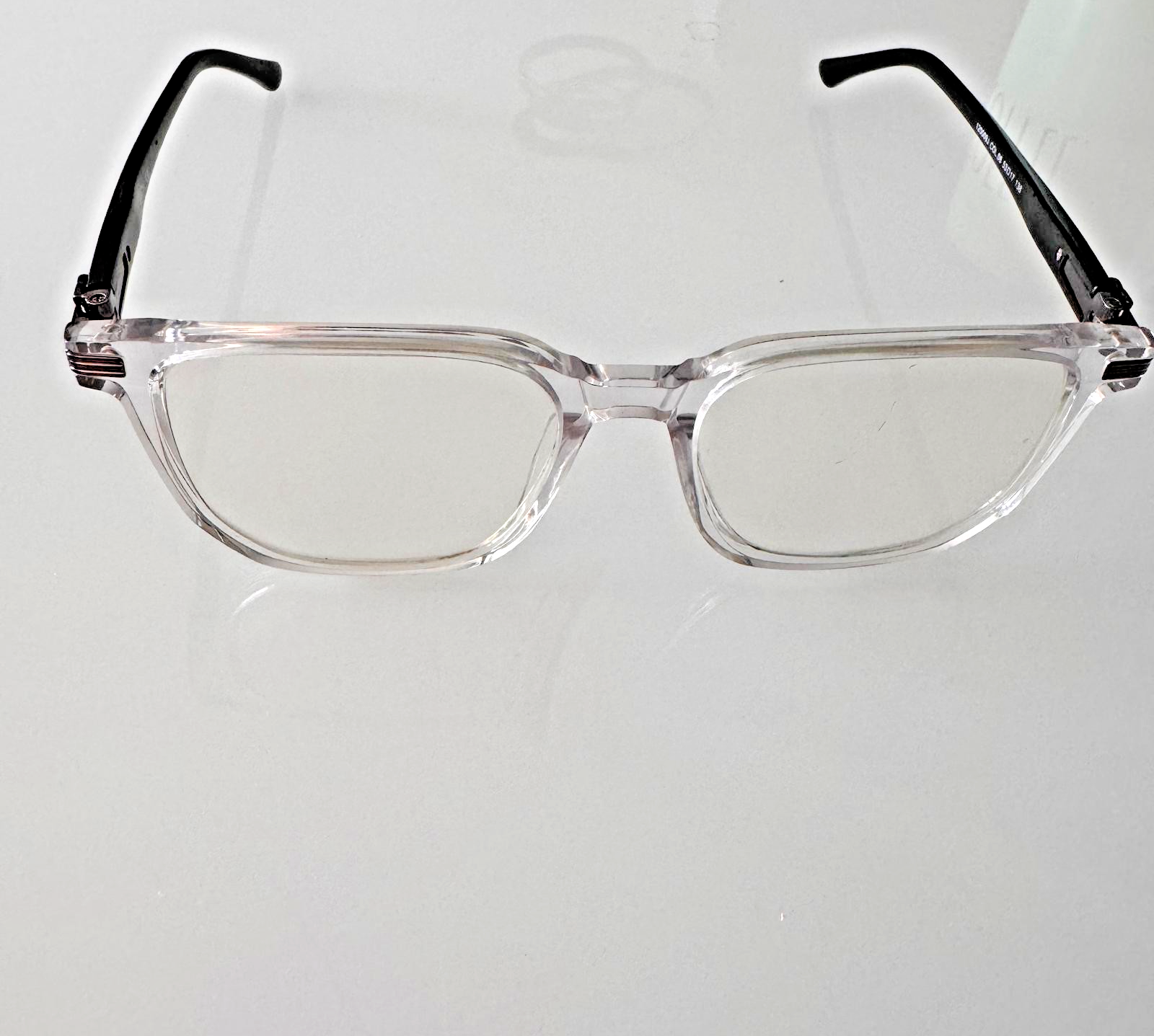Eyeglass Frames Double Bridge Aviator Square Metal Clear Single - photo 3