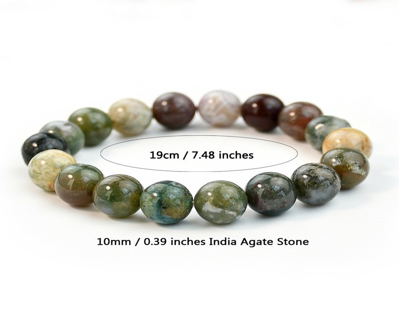 Indian Agate Natural Gemstone Beaded Bracelet - photo 3