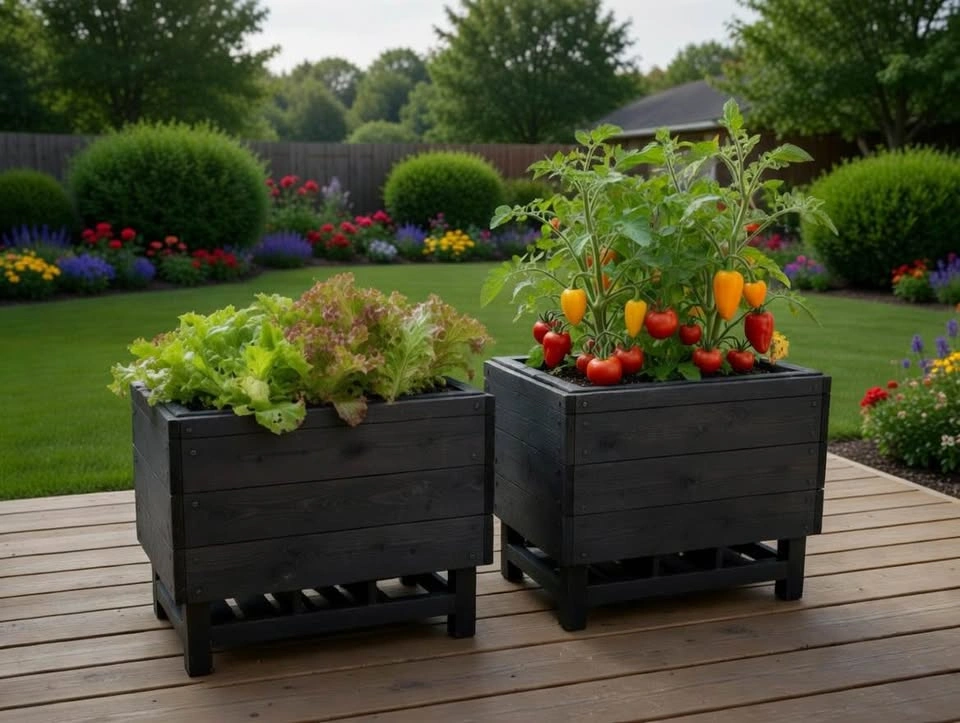 Matching Raised Planter Boxes for Vegetables, Herbs, Flowers (Bl - photo 3