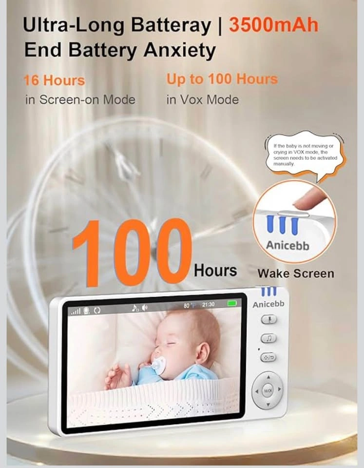 5" HD Video Baby Monitor w/ 2 Cameras - No WiFi - photo 2