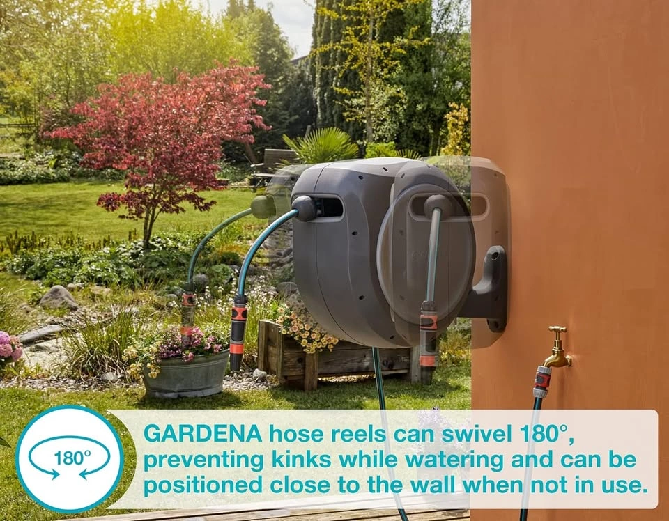 GARDENA 8050-83 Foot Wall Mounted Retractable Hose - photo 2