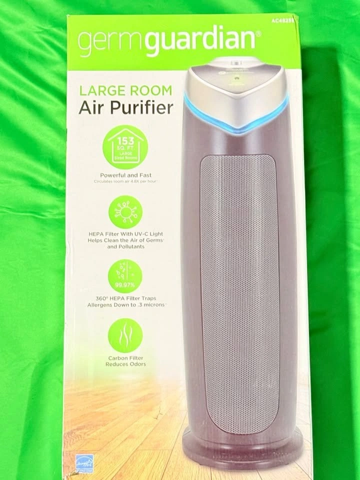 GermGuardian AC4825 Air Purifier HEPA UVC Black