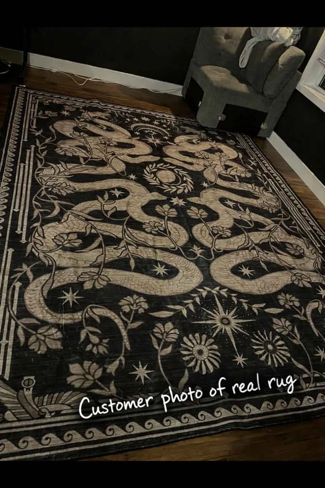 SNAKE MEDALLION WASHABLE RUG 5x7 🆕 - photo 3