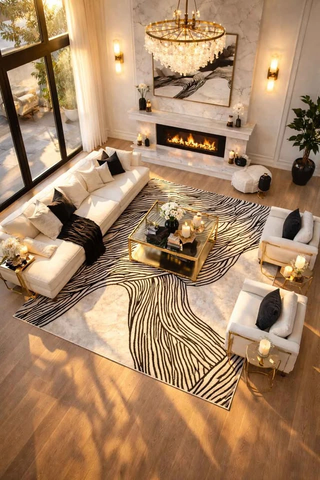 9x12 WAVE AREA RUG NEW SEALED 🖤 🆕 - photo 4