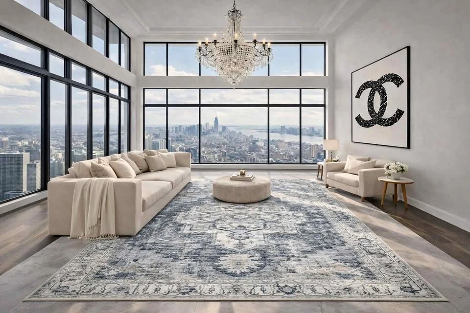 SKYE 9x12 ft EXTRA LARGE WASHABLE AREA RUG