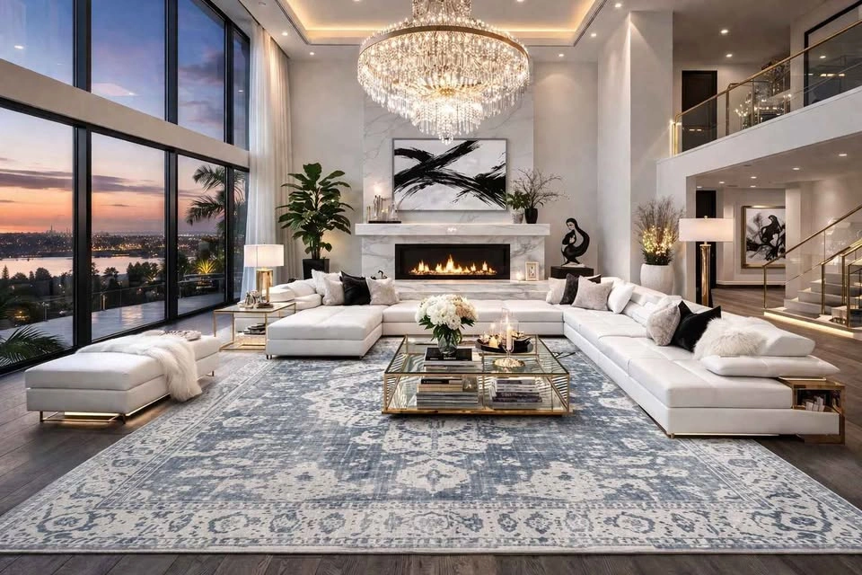 SKYE 9x12 ft EXTRA LARGE WASHABLE AREA RUG - photo 2