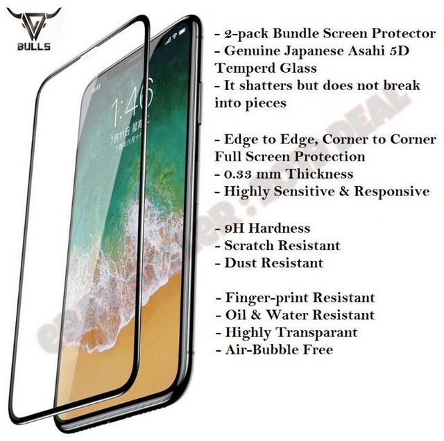 2 SCREEN PROTECTORS- IPHONE X/XS/XR/XS MAX/11/11 Pro/11 Pro MAX