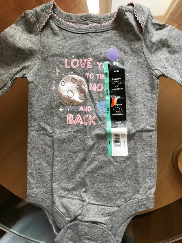 BRAND NEW Baby Girl's Bodysuit with tags 3-6 months old - photo 2