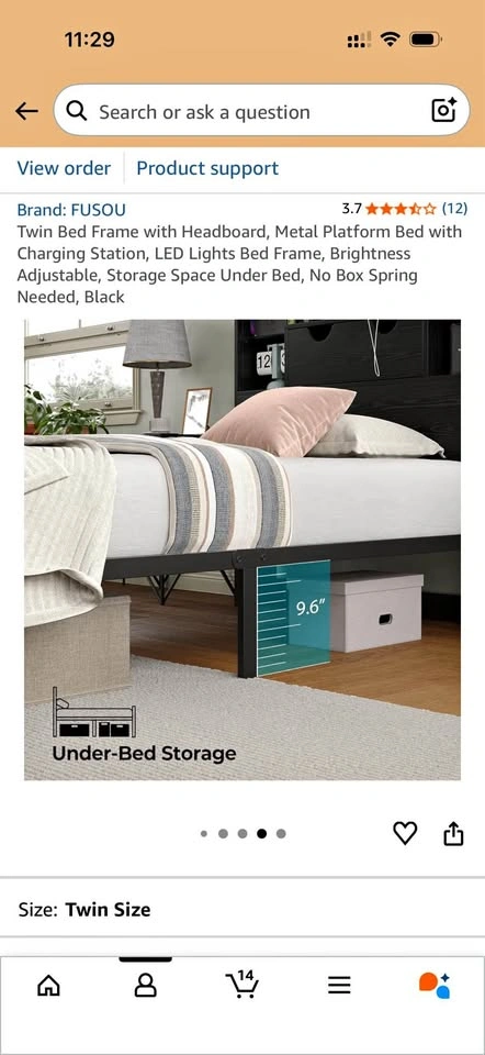 New used Twin Bed frame.
