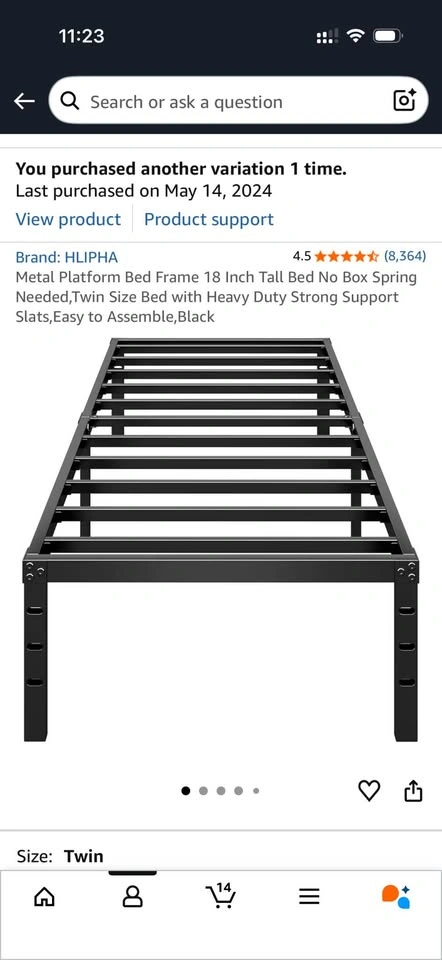 Used Bed Frame from Amazon - photo 2