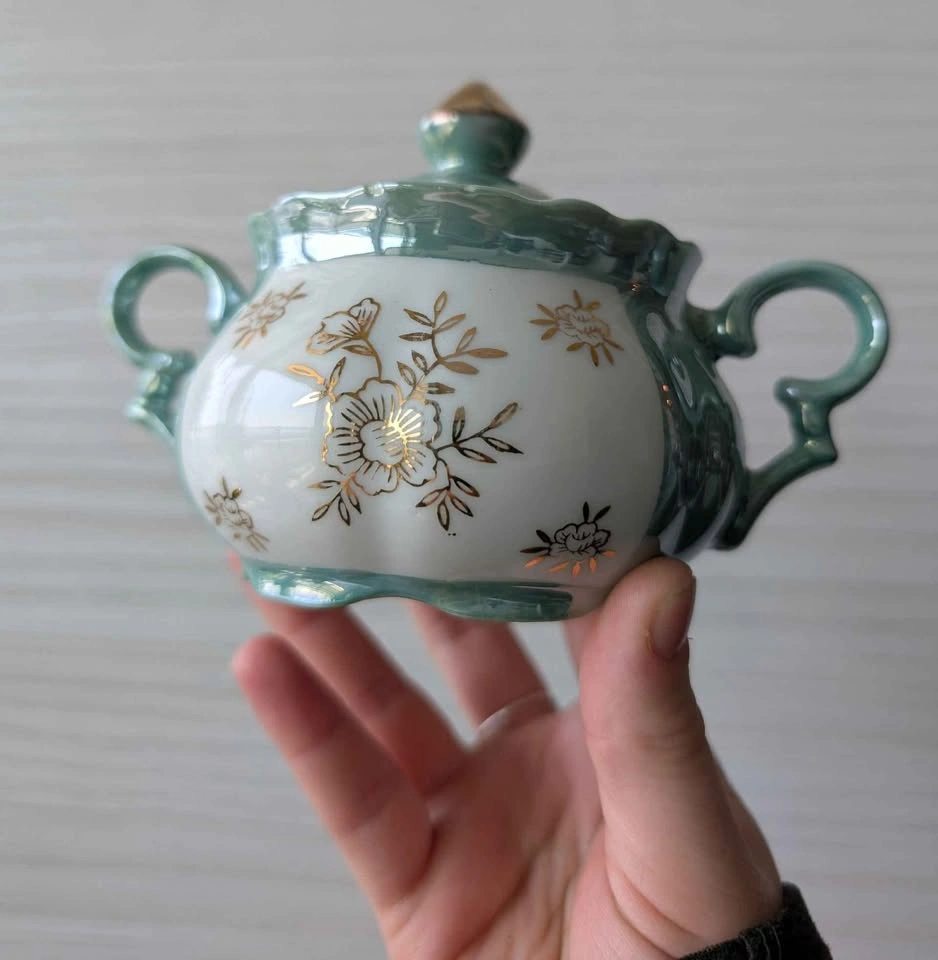 pretty vintage sugar bowl made in japan - photo 2