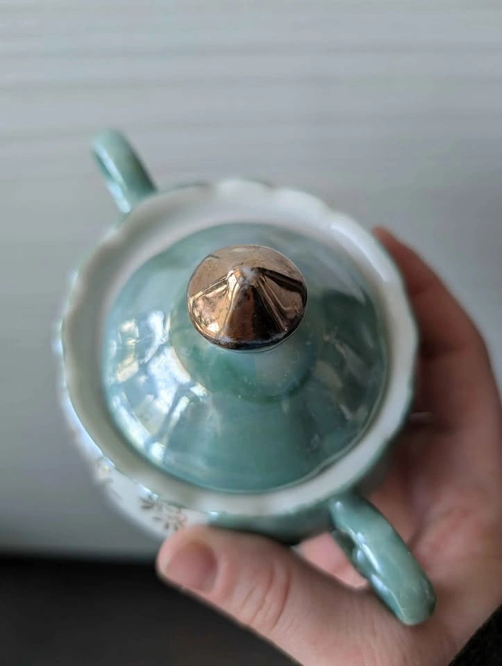 pretty vintage sugar bowl made in japan - photo 3
