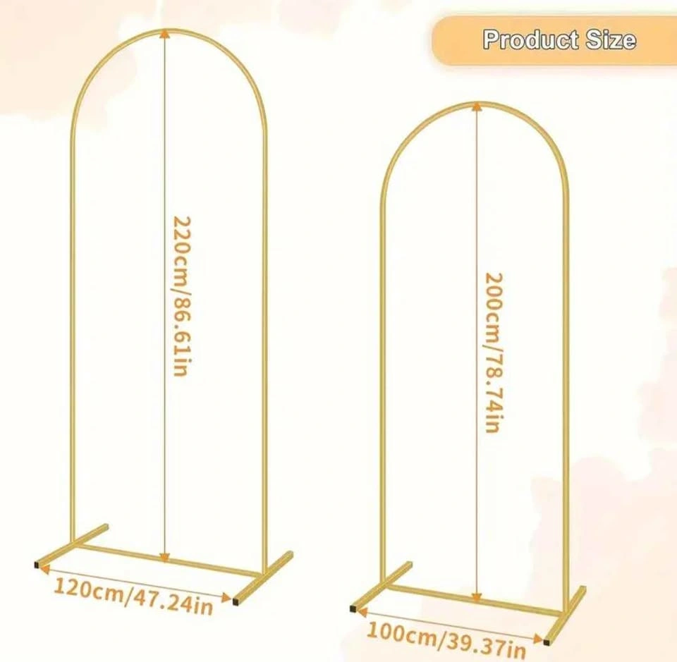 Gold Metal Arch Backdrop Stand Rental - photo 2