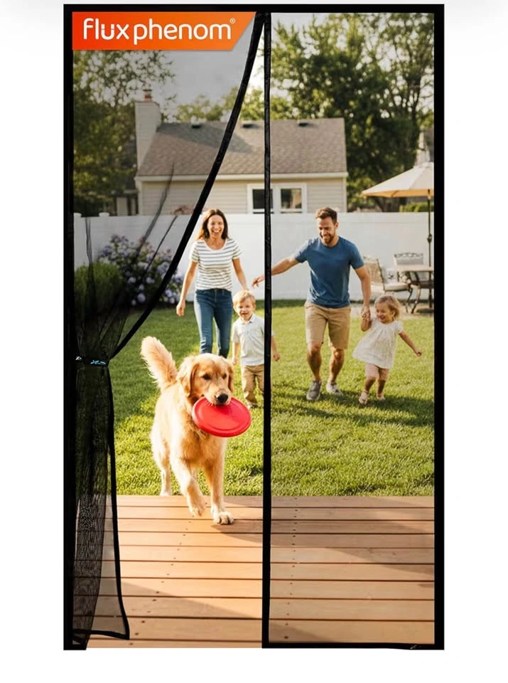 Flux Phenom Magnetic Screen Door 38x82 Easy Install Pet Friendly - photo 2