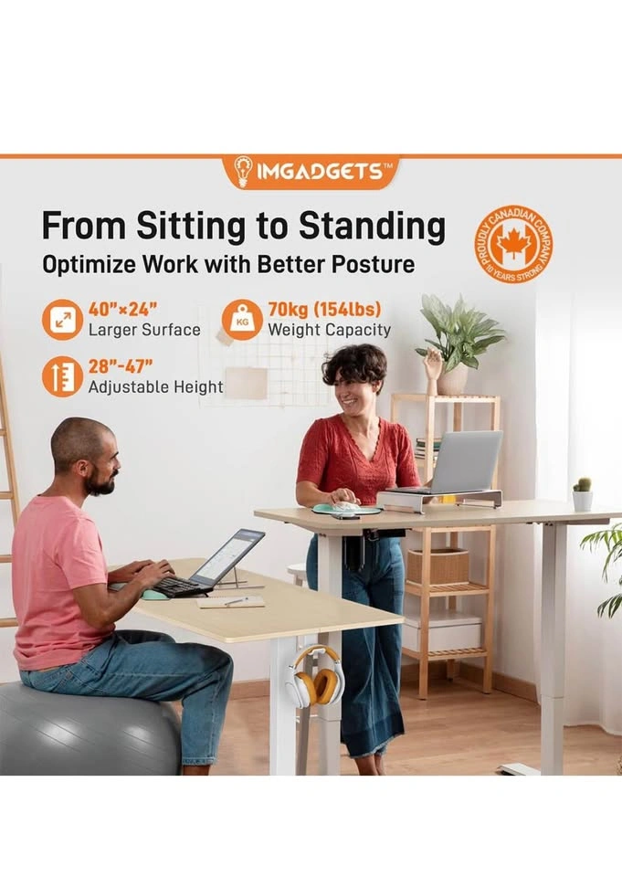IMGadgets Electric Standing Desk 40x24 Inches Height Adjustable - photo 2