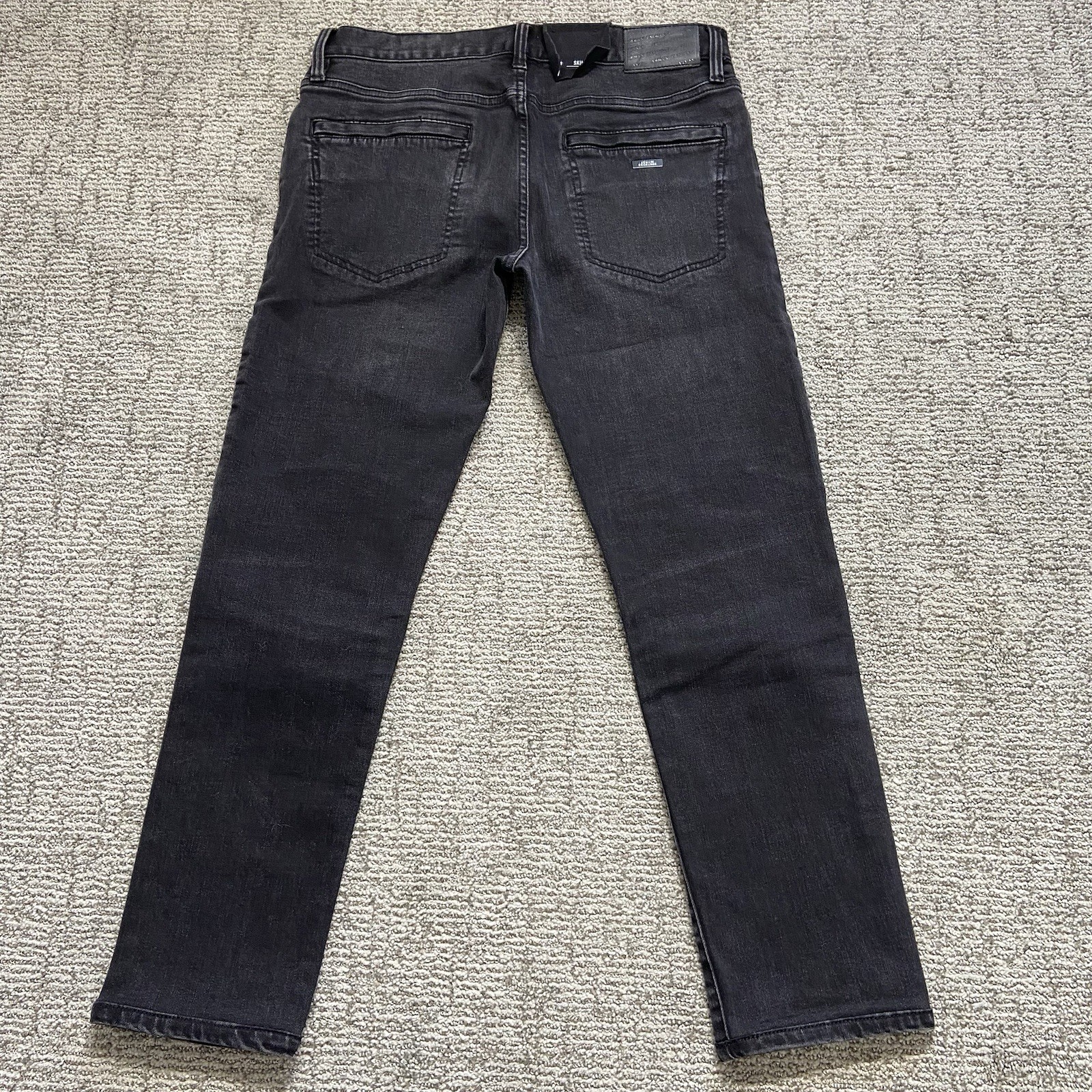 Authentic Armani Exchange Men's Biker Jeans Size 33x28 Black Sli - photo 2