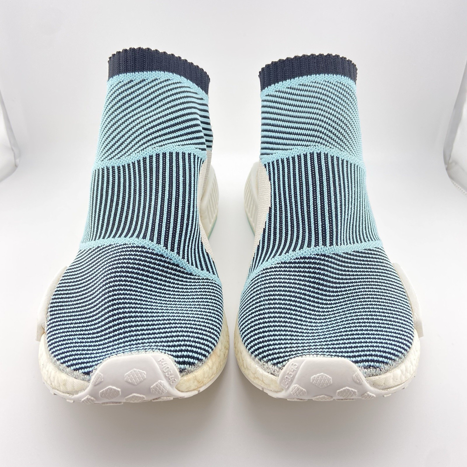 Adidas NMD CS1 Parley PK Aqua Navy Sock Sneakers AC8597 Men's US