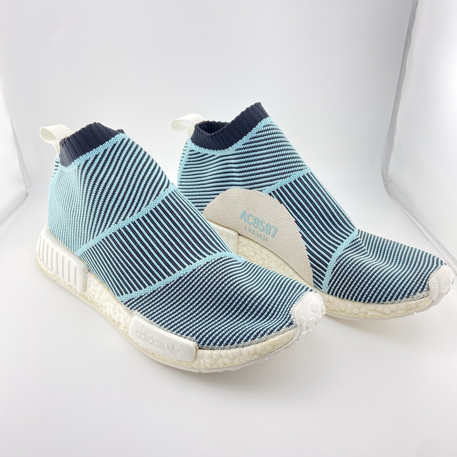 Adidas NMD CS1 Parley PK Aqua Navy Sock Sneakers AC8597 Men's US - photo 3