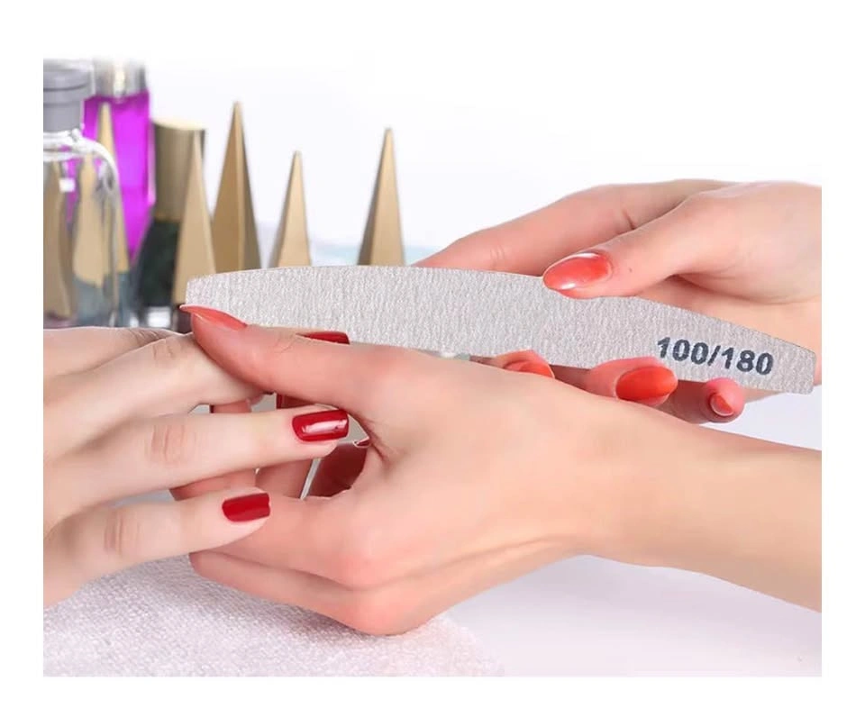 100-Pack Professional Nail Files – 100/180 Grit Double-Sided Eme - photo 2