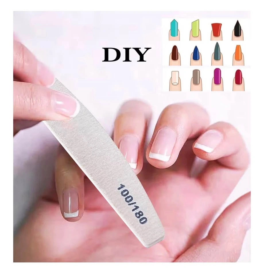 100-Pack Professional Nail Files – 100/180 Grit Double-Sided Eme - photo 3