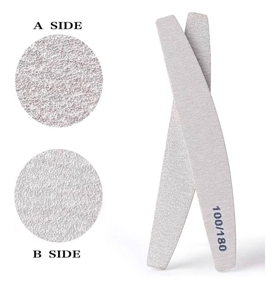 100-Pack Professional Nail Files – 100/180 Grit Double-Sided Eme - photo 4