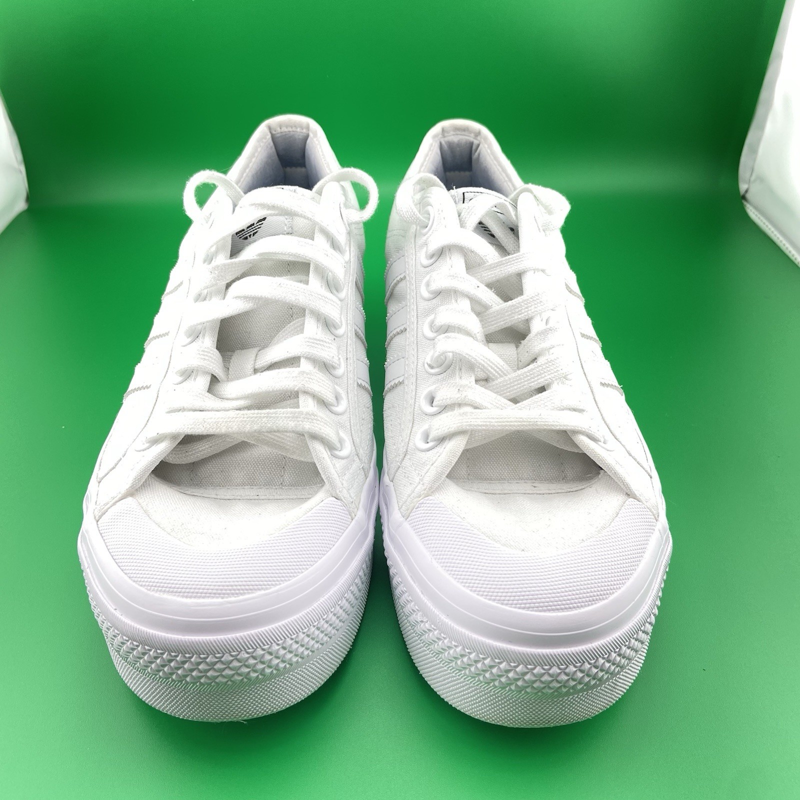 Adidas Nizza Platform Triple White Sneakers - Women's US 10 - photo 3