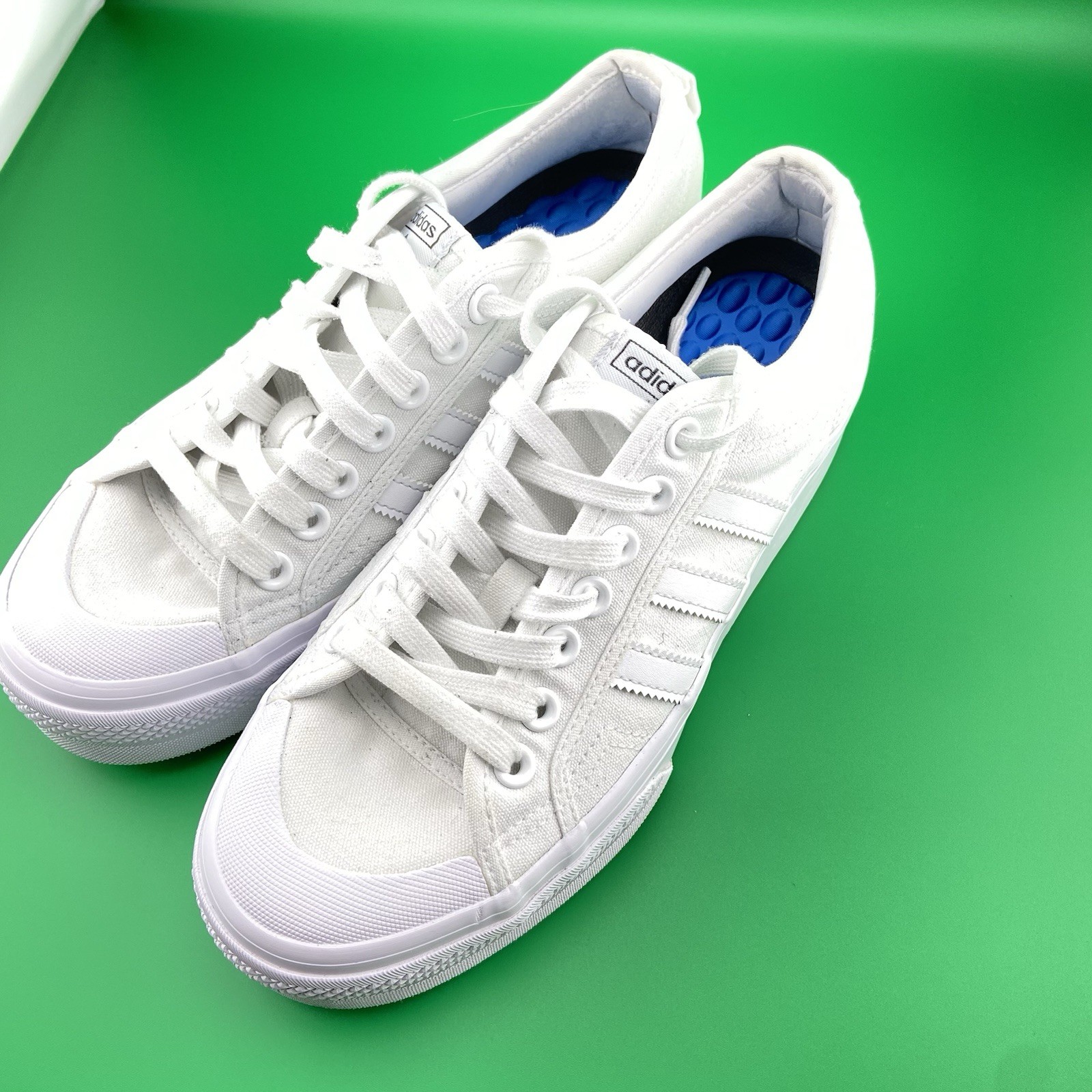 Adidas Nizza Platform Triple White Sneakers - Women's US 10 - photo 4