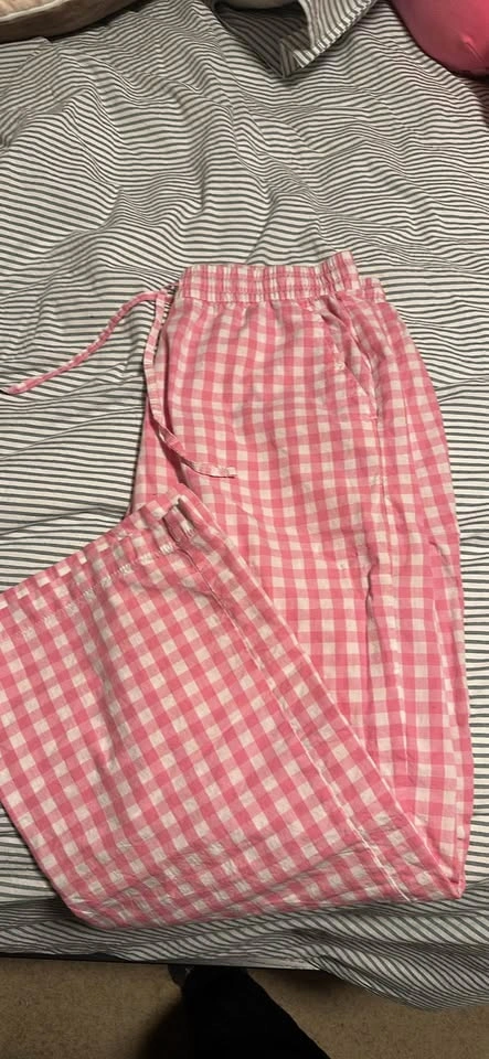 GAP floral & pink checkered pajama pants size small - photo 4
