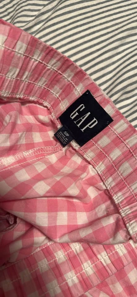 GAP floral & pink checkered pajama pants size small - photo 5