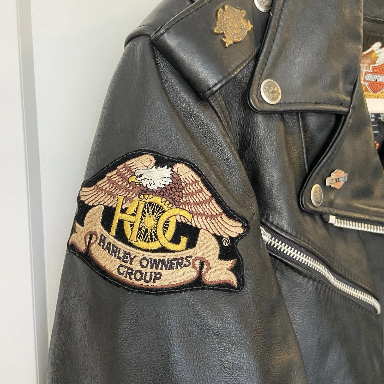 Harley-Davidson Women's Leather Motorcycle Jacket - Size S - Mad - photo 3
