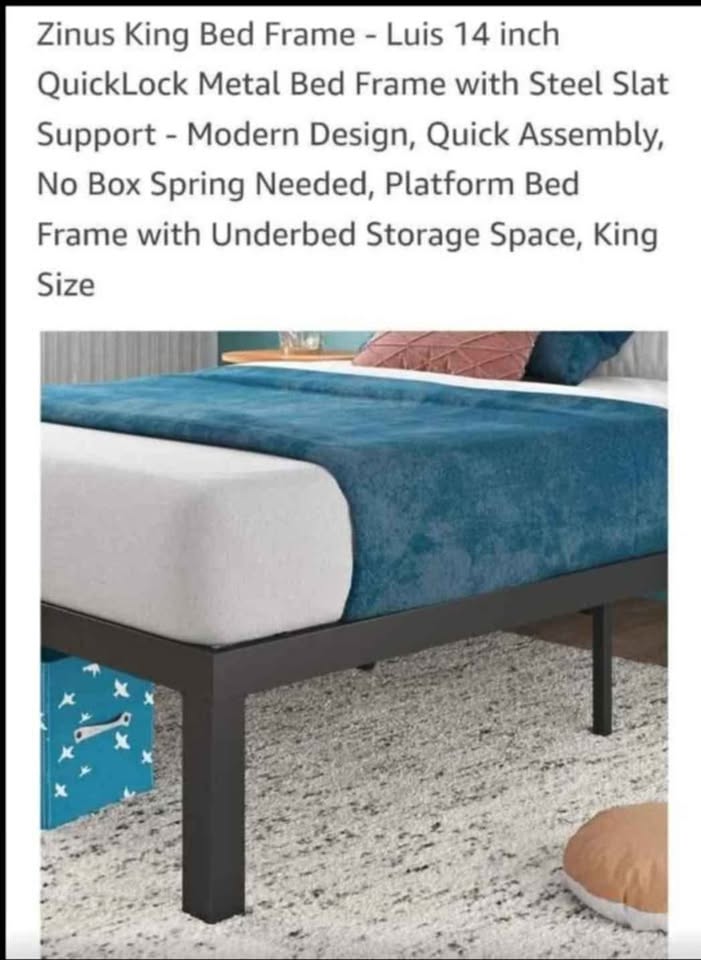 King mattress& bed frame & hybrid bedstory mattress