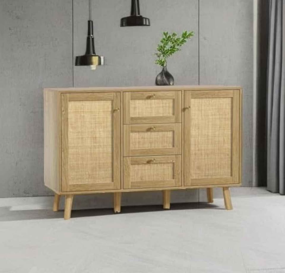 Brand new gorgeous cabinet 3 drawers 2 doors ratattan style - photo 4