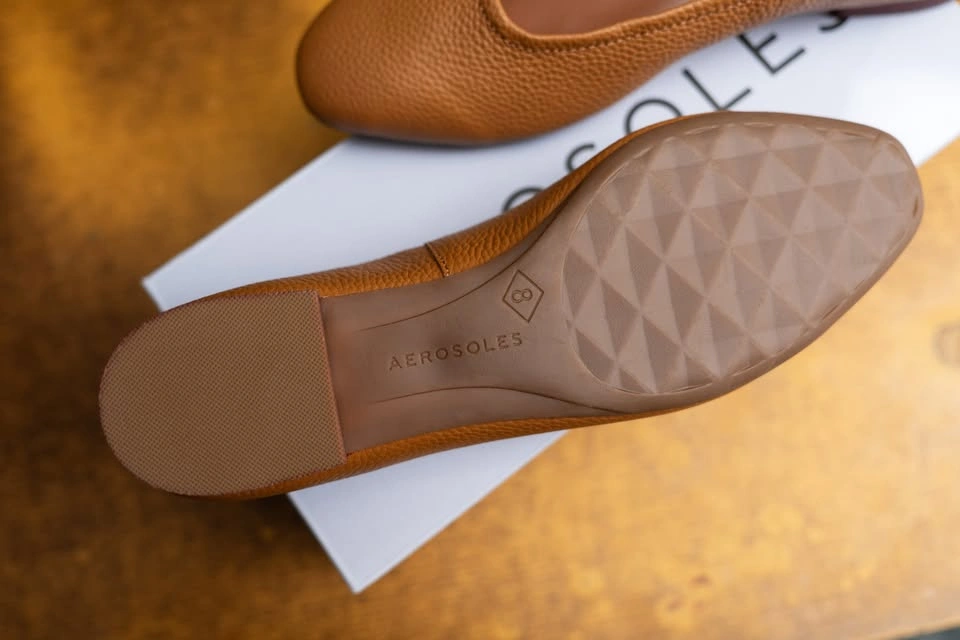 Aerosoles Amelie Women's Ballet Flats - Size 8 - Tan Pebbled Lea - photo 5