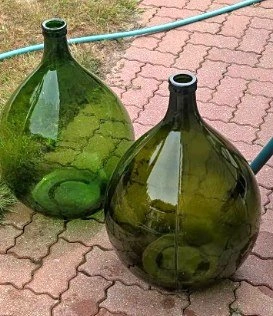 Green Glass Demijohns