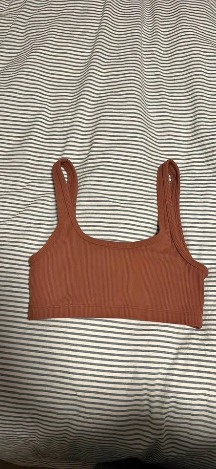 TnAction Ribbed Mini Sports Bra XS Red Argil