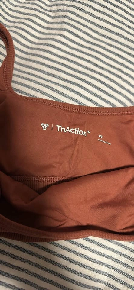 TnAction Ribbed Mini Sports Bra XS Red Argil - photo 3
