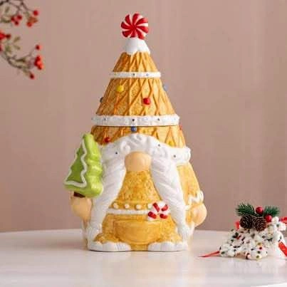 Gnome Ceramic Cookie Jar