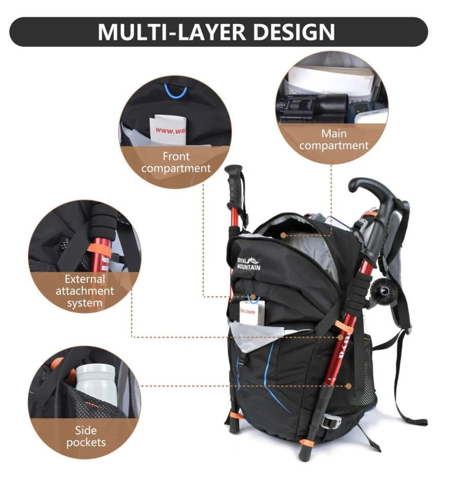 30L Hiking Backpack - Black - photo 4
