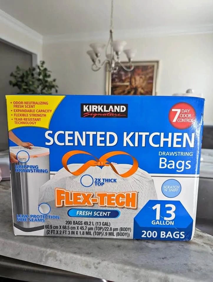 Kirkland Signature Scented Drawstring Kitchen Bags 200 Count