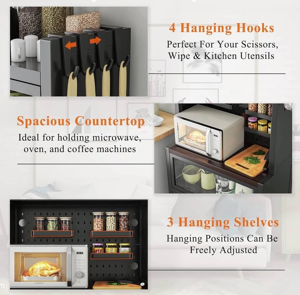 Multipurpose Rack for Kitchens, 5-Tier Microwave Stand - photo 4