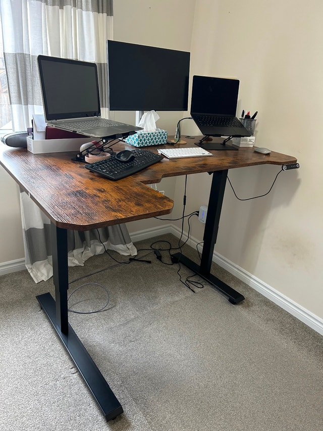 Adjustable Desk with Gaming Chair