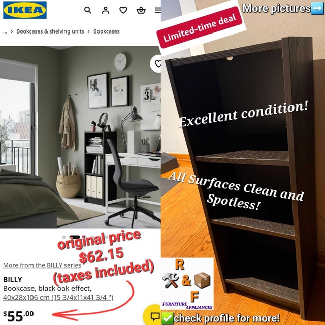 ✴️ IKEA Billy Bookcase (Perfect Condition)