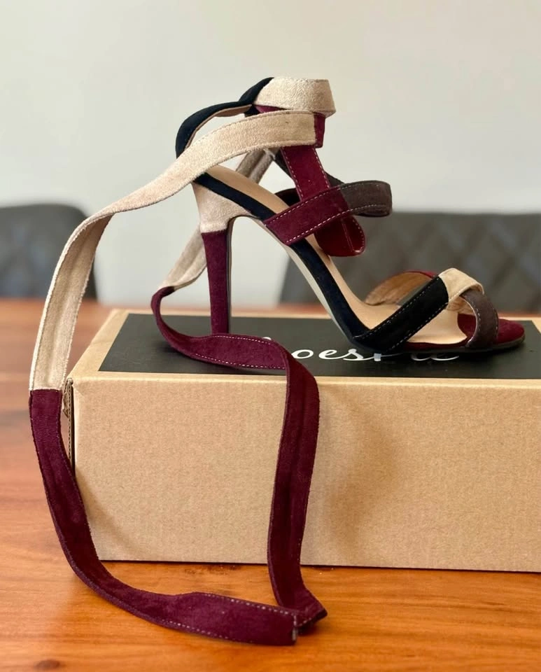Vegan Suede Lace-Up Sandals - photo 2