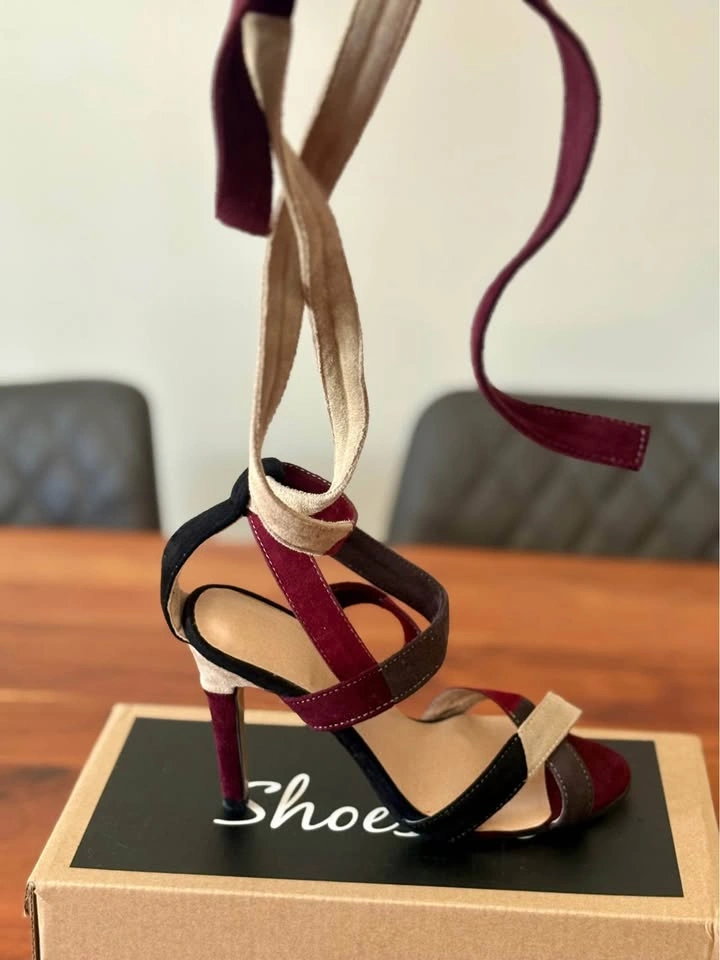 Vegan Suede Lace-Up Sandals - photo 3