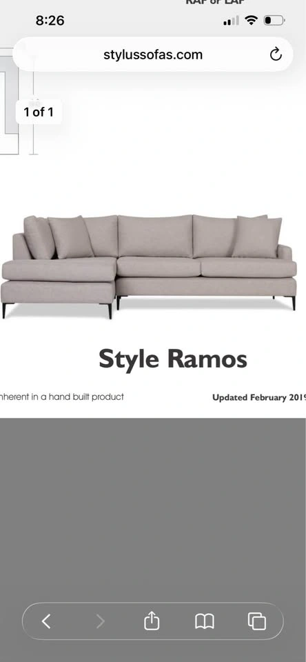 MOVING SALE: High End Grey Upholstered Sectional Sofa - photo 3