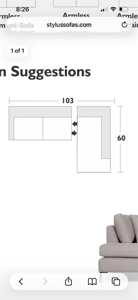 MOVING SALE: High End Grey Upholstered Sectional Sofa - photo 4