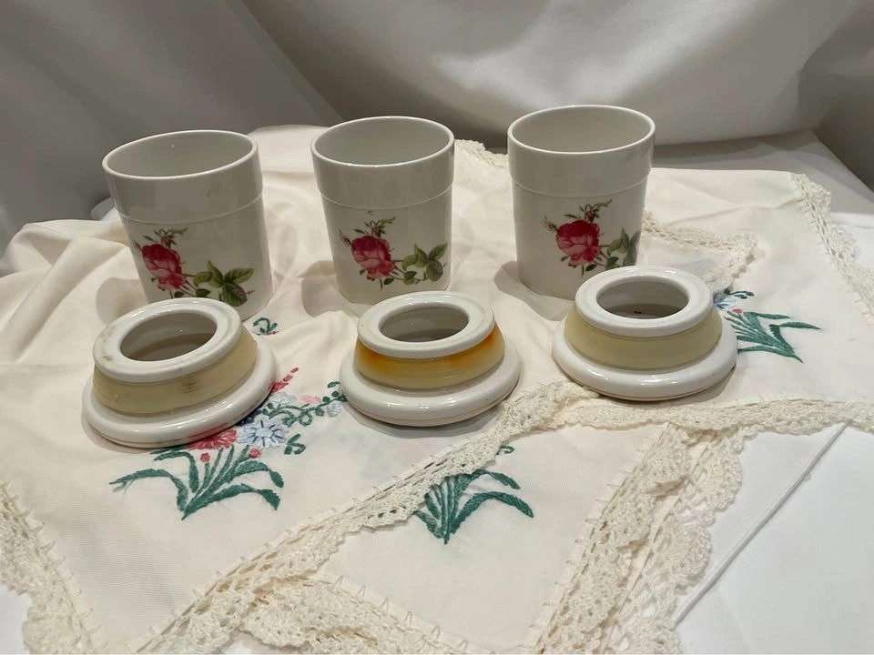 Tea 3 Canisters With Seals For Loose Tea Or Bags Vintage Fine Ch - photo 3