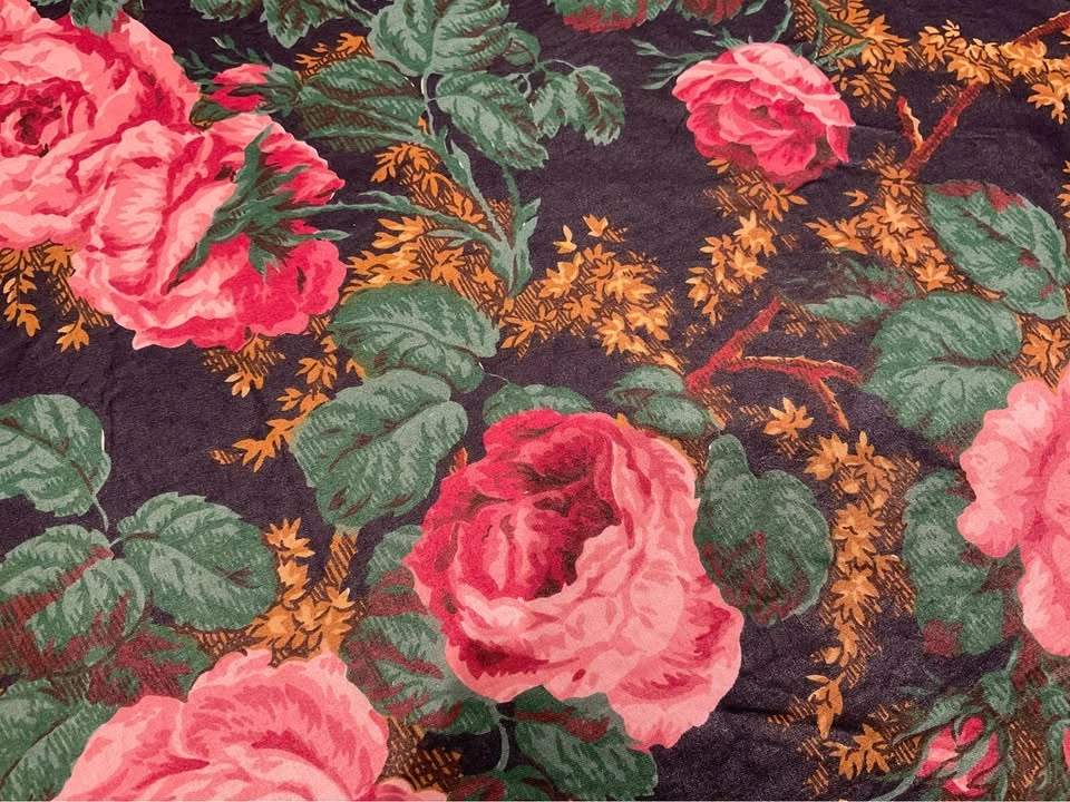 Vintage  Tablecloth 82" Round Floral - photo 5