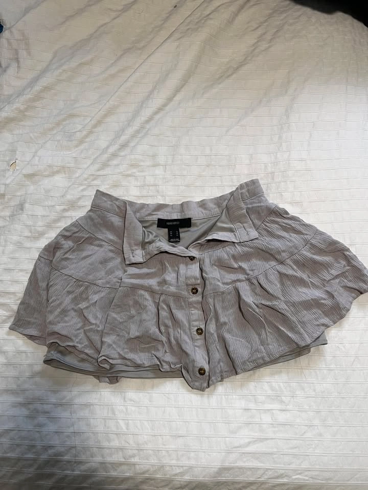 Grey Plaid High-Waisted Mini Skirt - Dark Academia Style