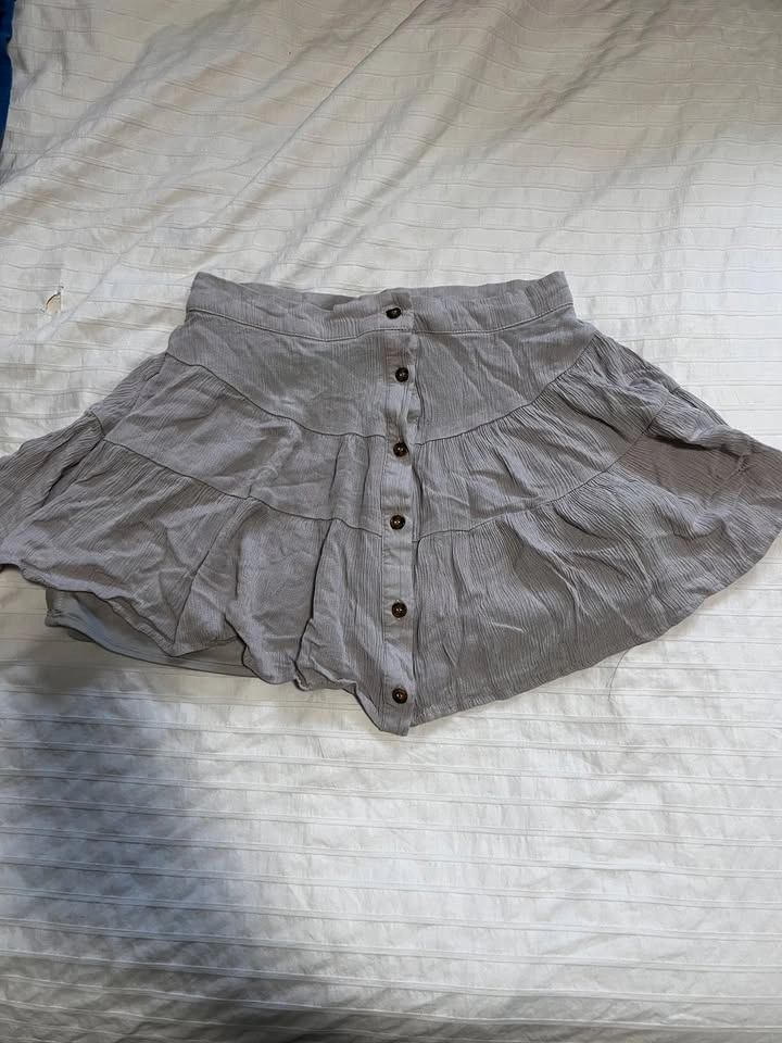 Grey Plaid High-Waisted Mini Skirt - Dark Academia Style - photo 2